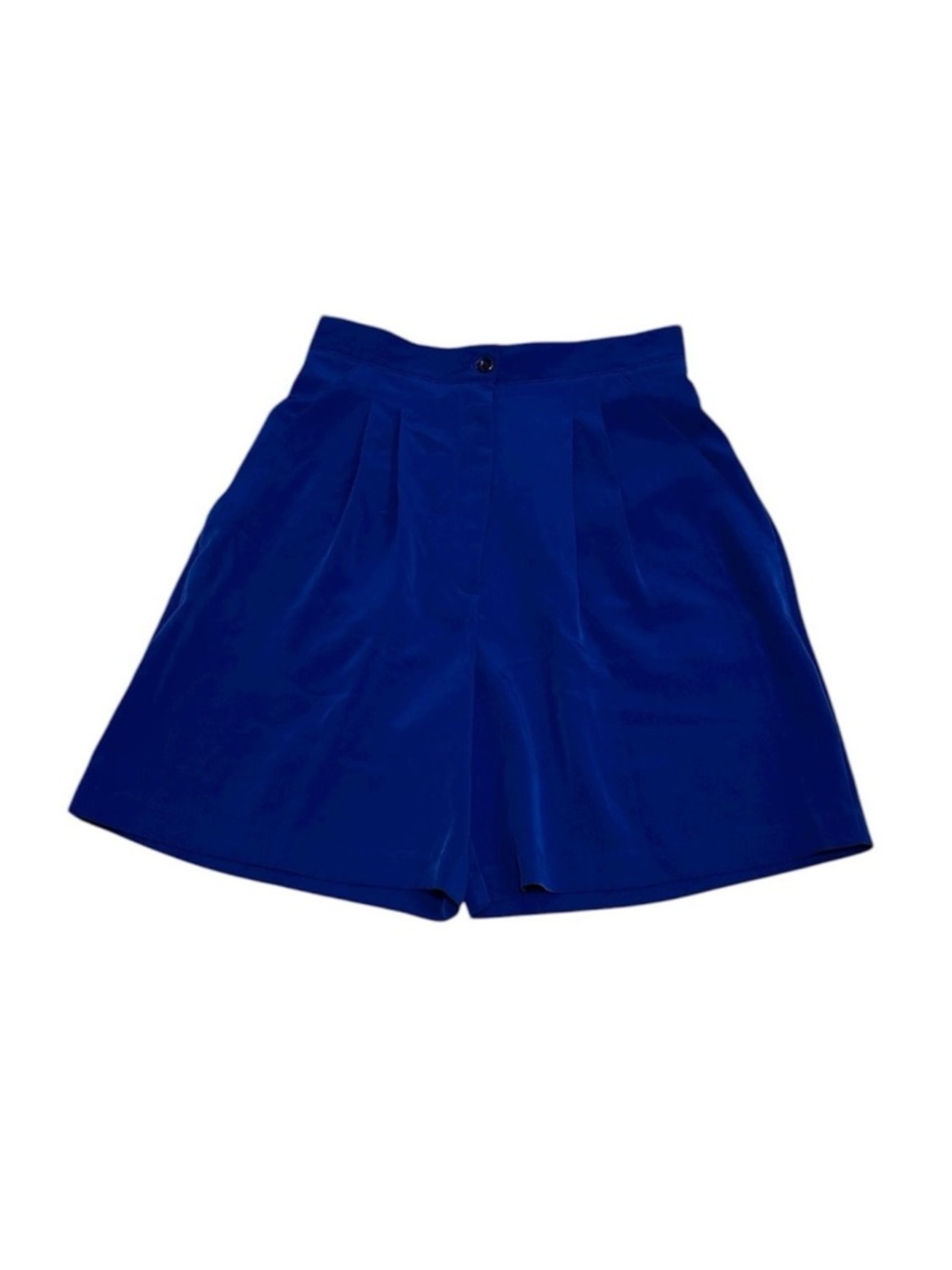 Vintage Dana Lee High Waist Pleated Shorts Size 10 Microfiber 90’s Blue USA Made